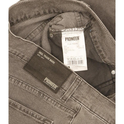 Pioneer Men Grey Straight Regular Stretch Jeans W33 L31