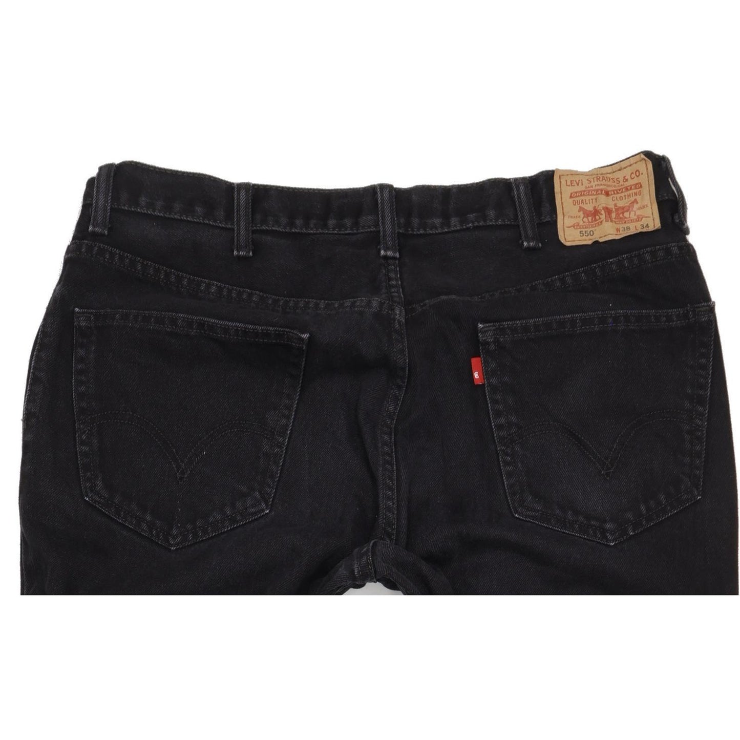 Levi's 550 Men Black Straight Relaxed Jeans W38 L34