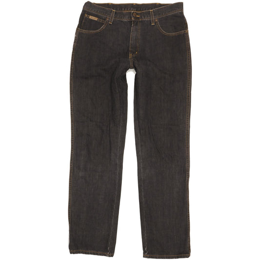 Wrangler Texas Men Black Straight Regular Jeans W34 L33
