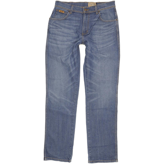 Wrangler Texas Men Blue Straight Regular Stretch Jeans W33 L33