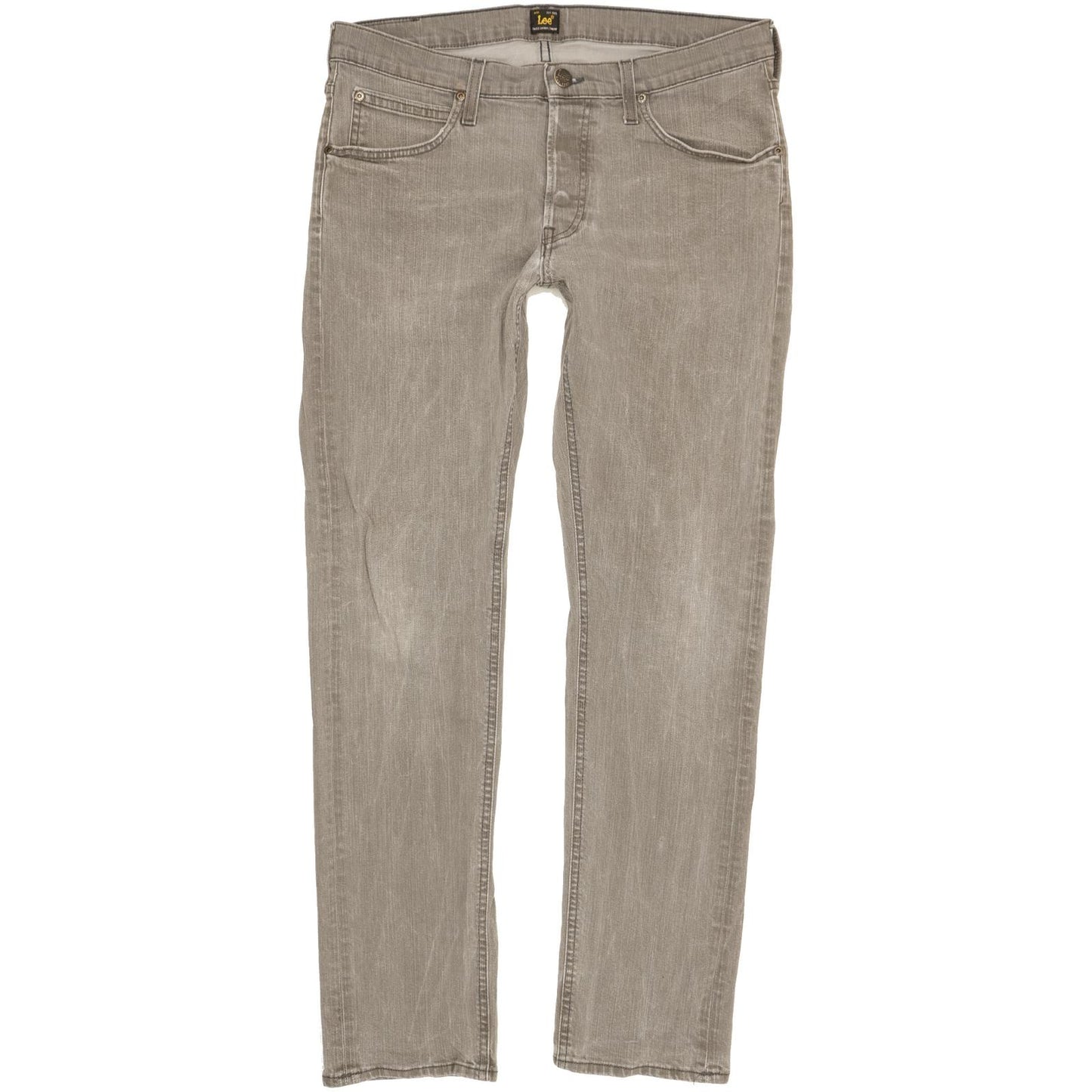 Lee Daren Men Grey Straight Slim Stretch Jeans W34 L32