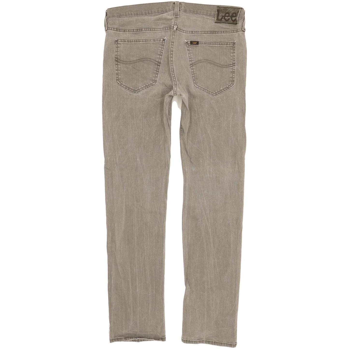 Lee Daren Men Grey Straight Slim Stretch Jeans W34 L32