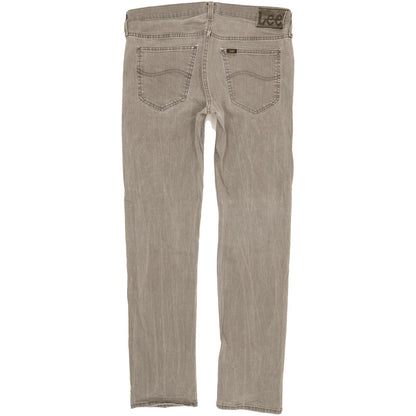 Lee Daren Men Grey Straight Slim Stretch Jeans W34 L32
