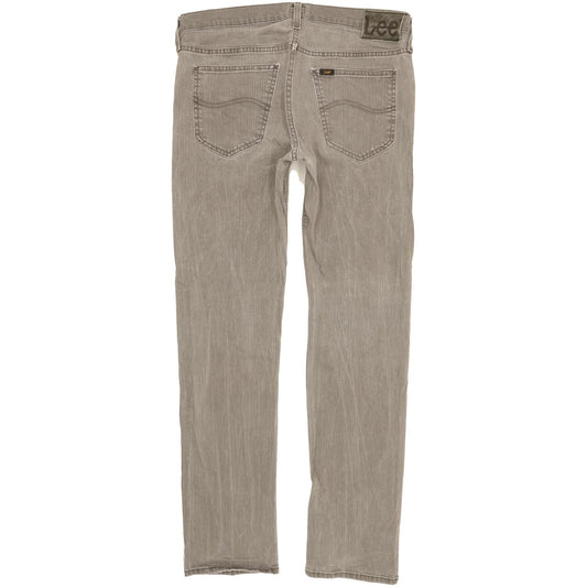 Lee Daren Men Grey Straight Slim Stretch Jeans W34 L32