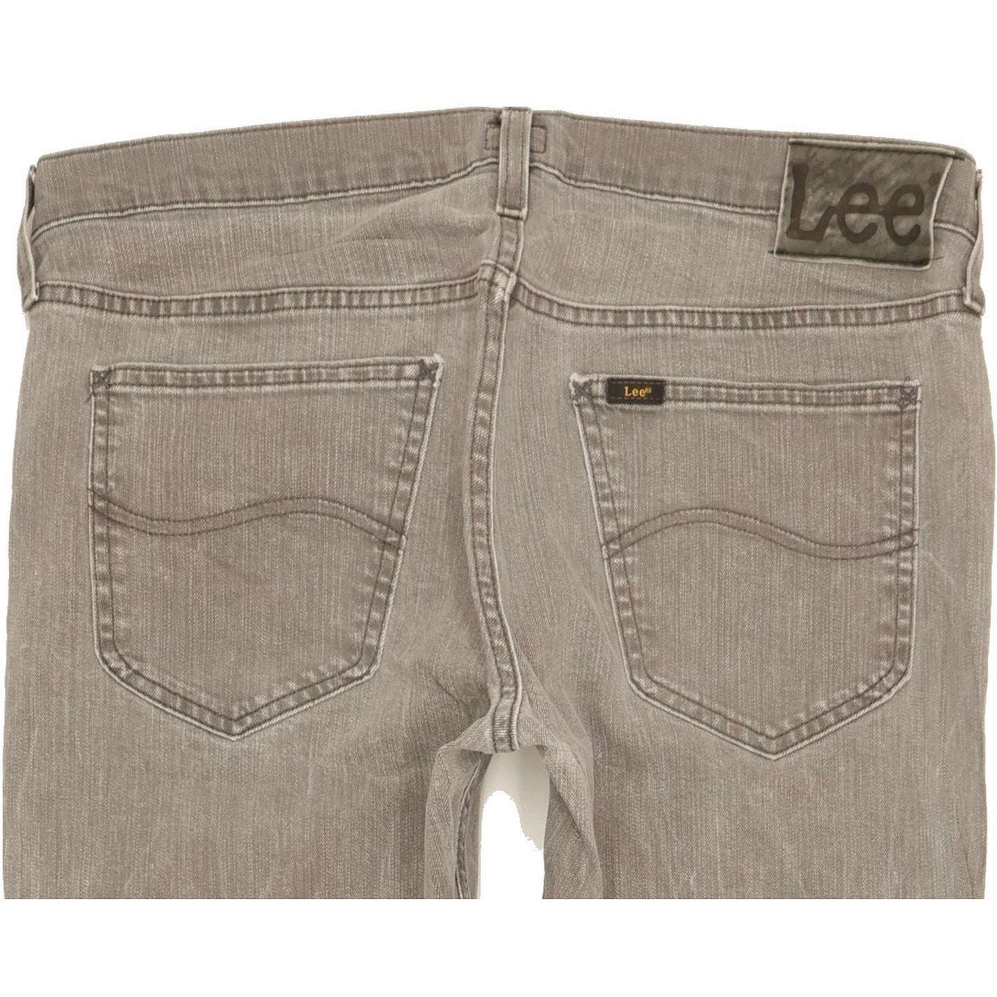 Lee Daren Men Grey Straight Slim Stretch Jeans W34 L32