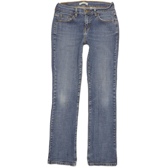Levi's 505 Women Blue Straight Slim Stretch Jeans W28 L31