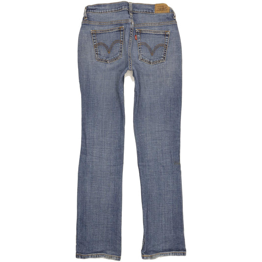 Levi's 505 Women Blue Straight Slim Stretch Jeans W28 L31