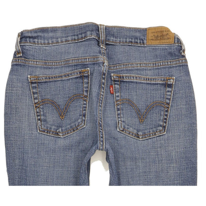 Levi's 505 Women Blue Straight Slim Stretch Jeans W28 L31