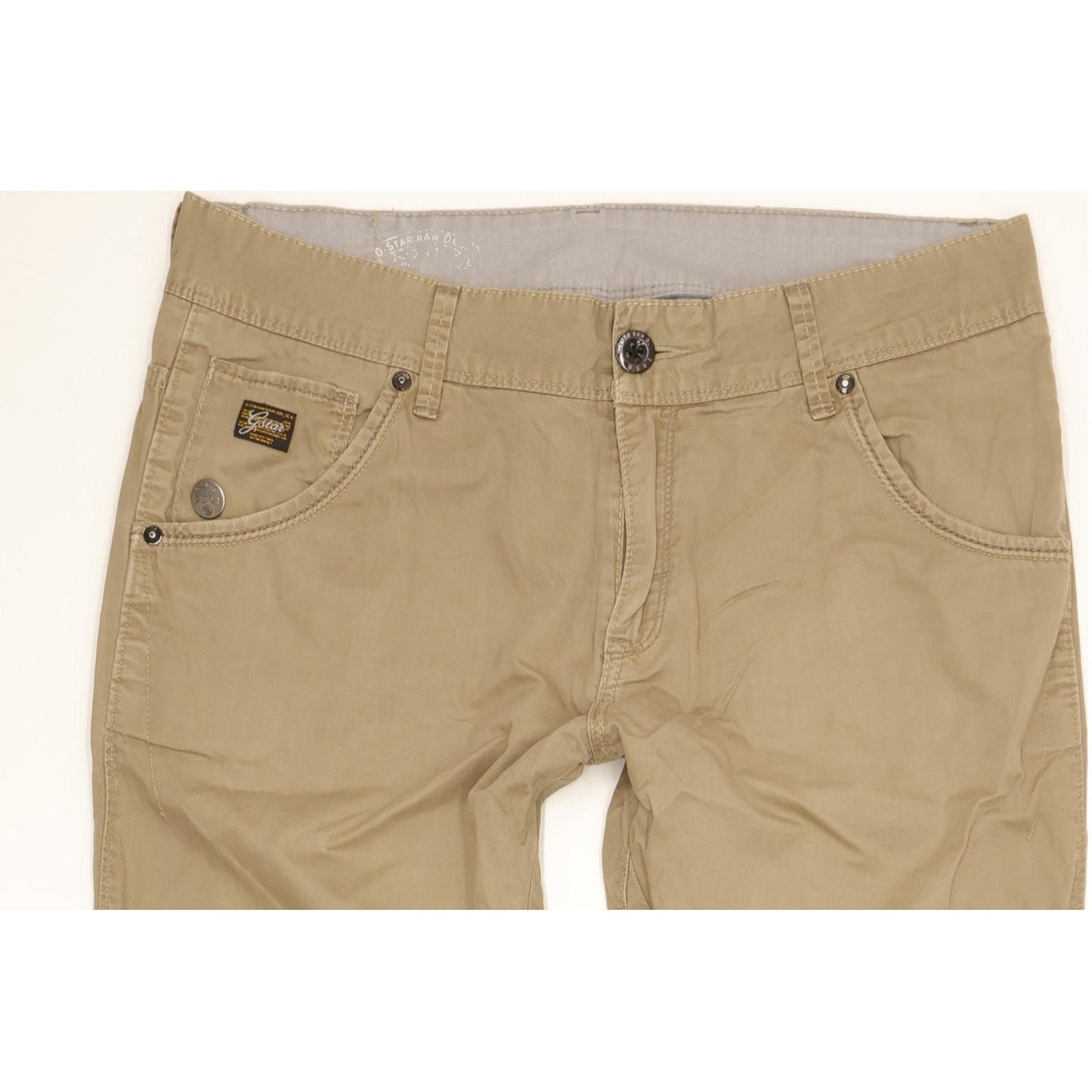G-Star Arc 3D Women Beige Tapered Loose Trousers W29 L32