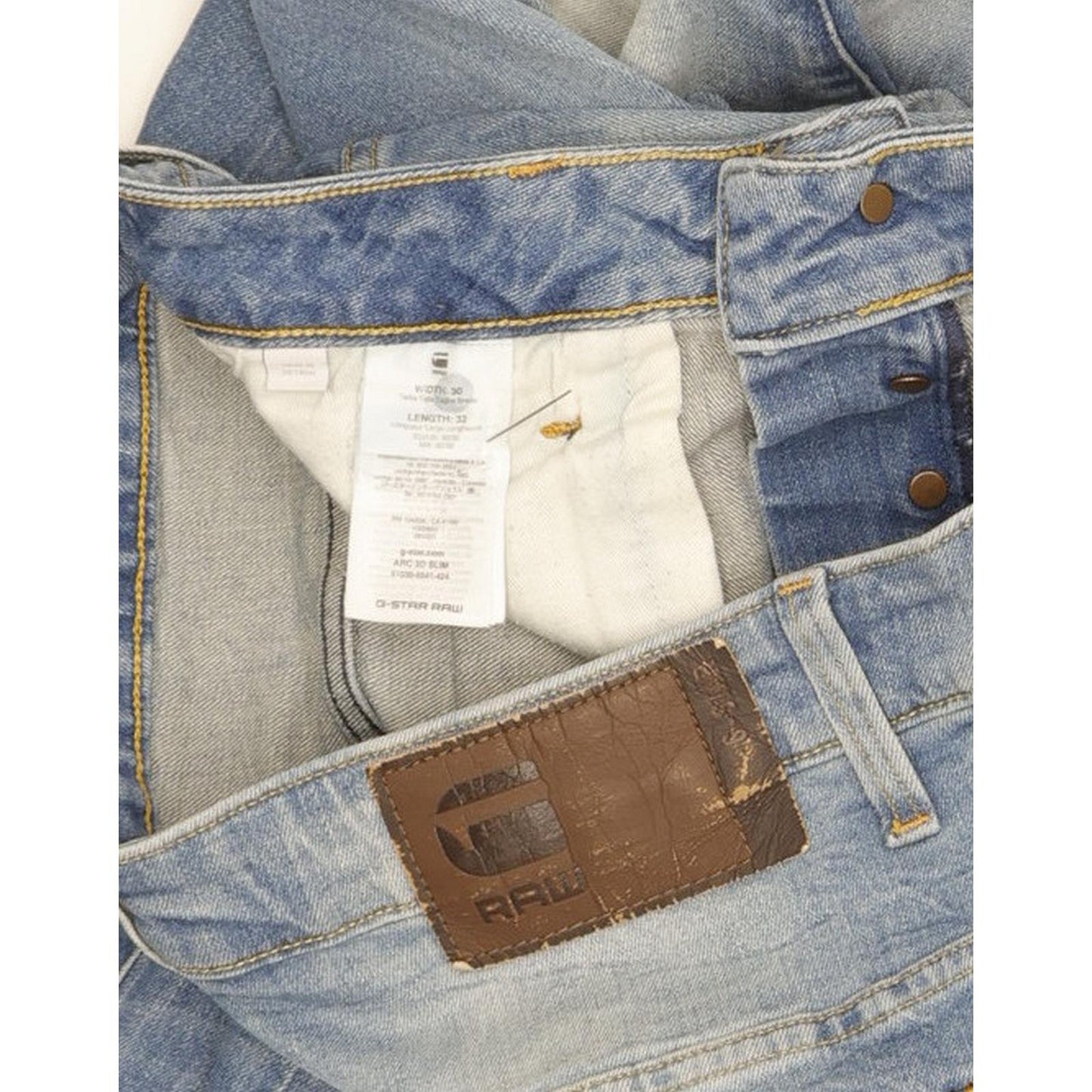 G-Star Arc 3D Men Blue Straight Slim Stretch Jeans W30 L32