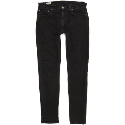Levi's 512 Men Black Tapered Slim Stretch Jeans W32 L33