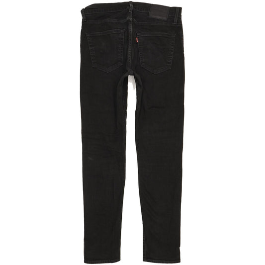Levi's 512 Men Black Tapered Slim Stretch Jeans W32 L33