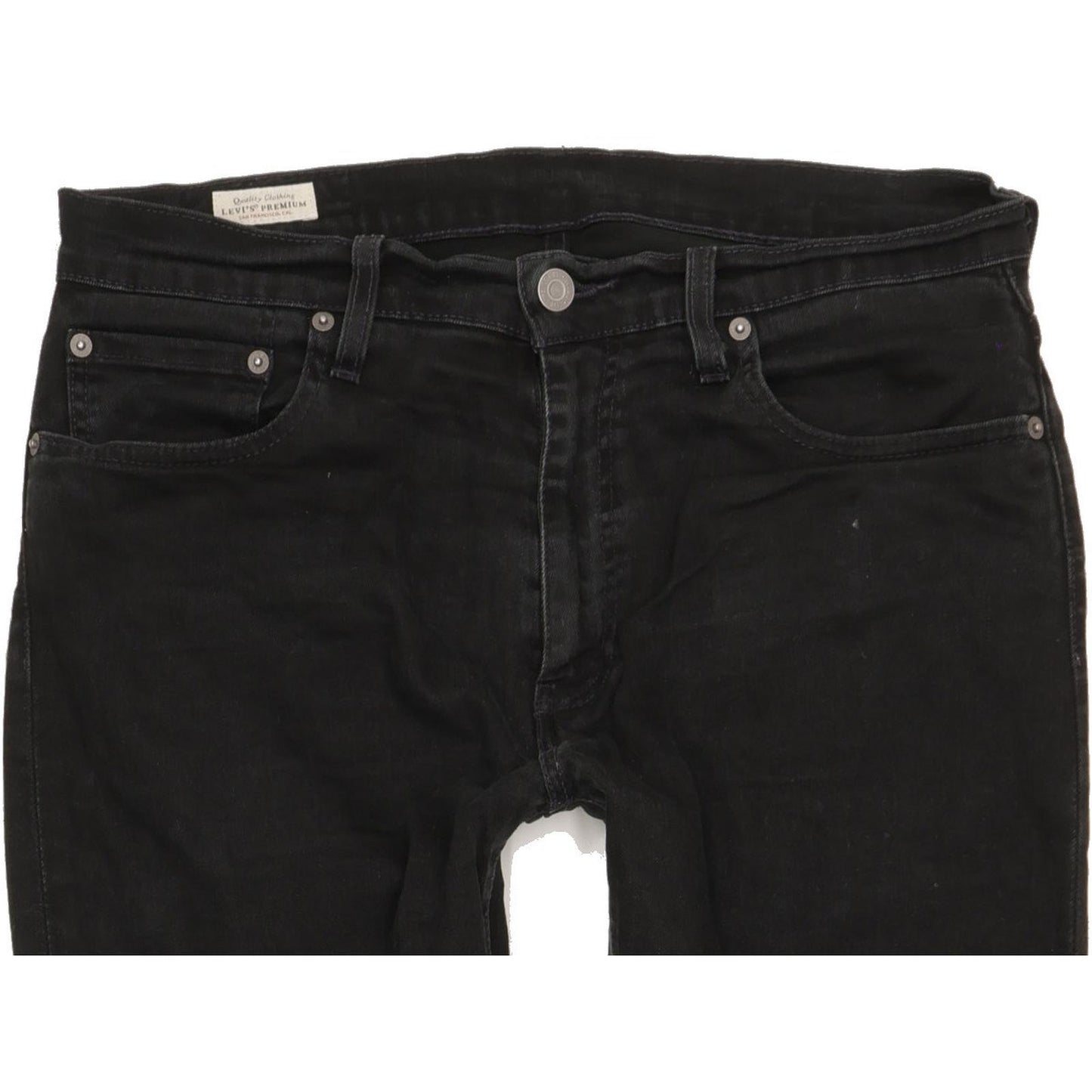 Levi's 512 Men Black Tapered Slim Stretch Jeans W32 L33
