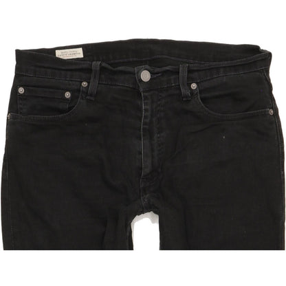 Levi's 512 Men Black Tapered Slim Stretch Jeans W32 L33