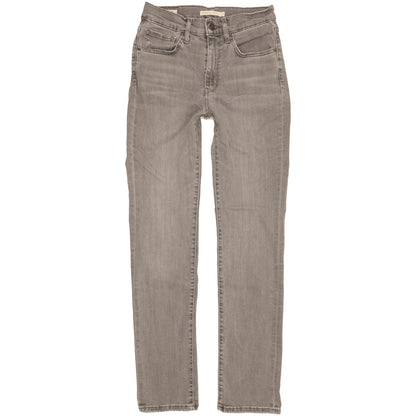 Levi's 724 Women Grey Straight Slim Stretch Jeans W27 L30