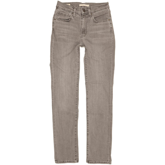 Levi's 724 Women Grey Straight Slim Stretch Jeans W27 L30