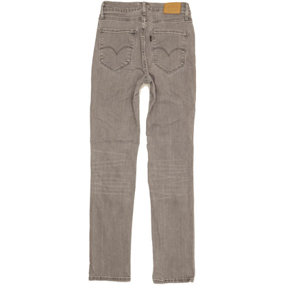 Levi's 724 Women Grey Straight Slim Stretch Jeans W27 L30