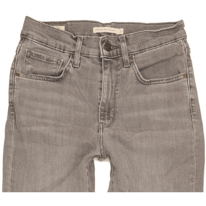 Levi's 724 Women Grey Straight Slim Stretch Jeans W27 L30