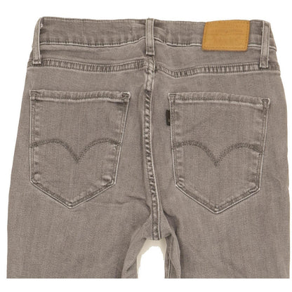 Levi's 724 Women Grey Straight Slim Stretch Jeans W27 L30