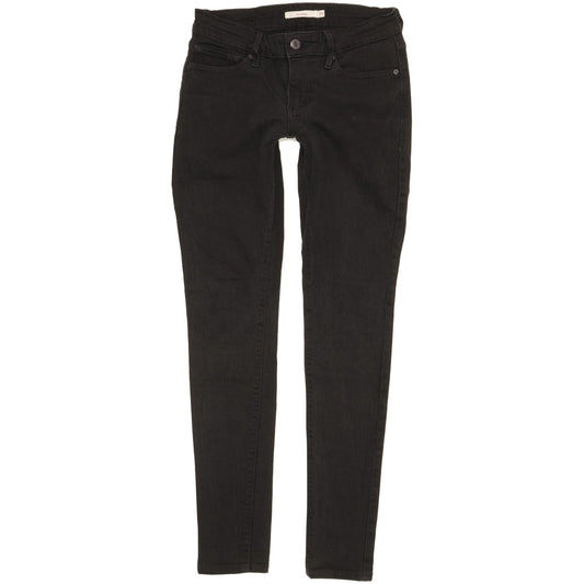 Levi's 711 Women Black Skinny Slim Stretch Jeans W25 L29