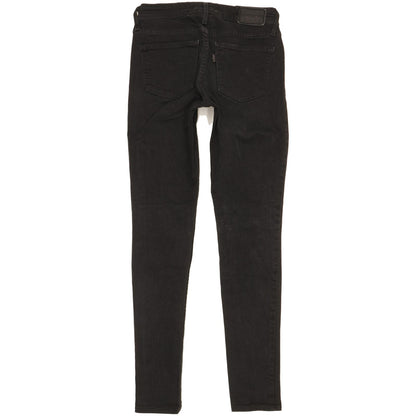 Levi's 711 Women Black Skinny Slim Stretch Jeans W25 L29