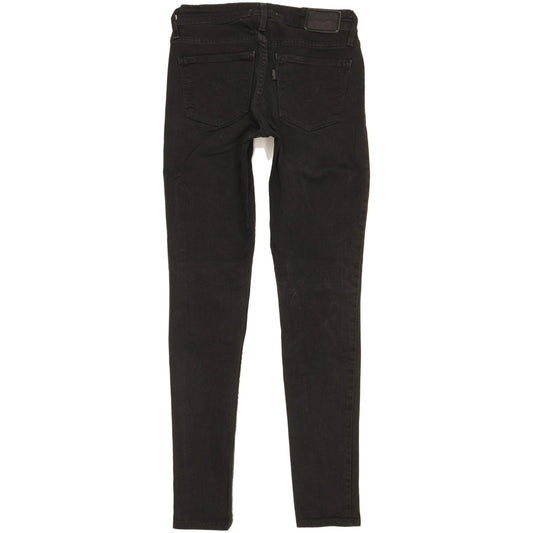 Levi's 711 Women Black Skinny Slim Stretch Jeans W25 L29