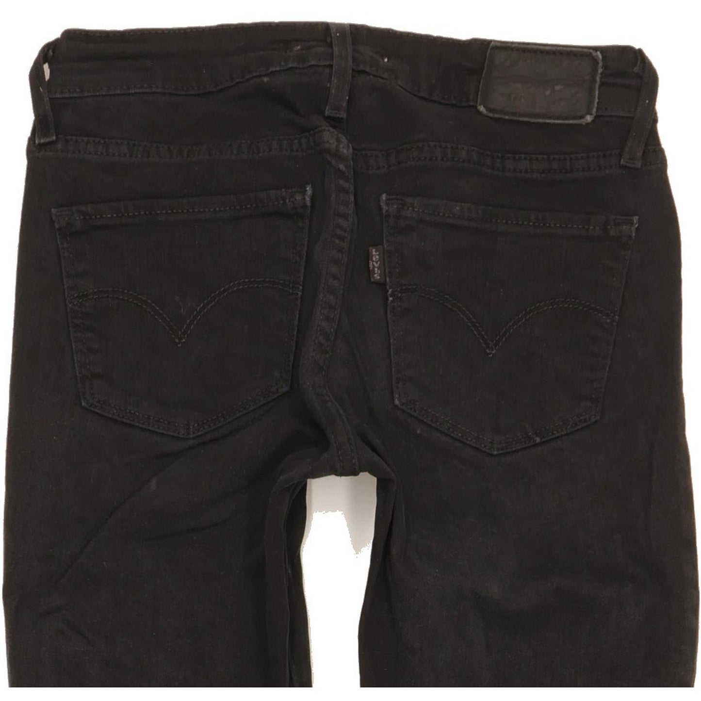 Levi's 711 Women Black Skinny Slim Stretch Jeans W25 L29