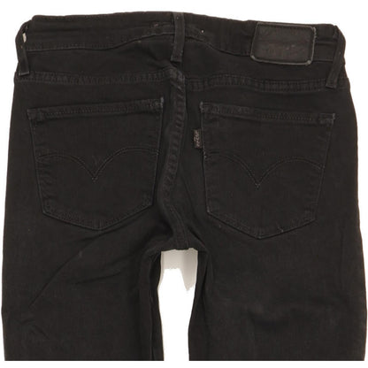 Levi's 711 Women Black Skinny Slim Stretch Jeans W25 L29