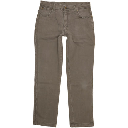 Wrangler Durable Quality Men Grey Straight Regular Stretch Jeans W34 L32