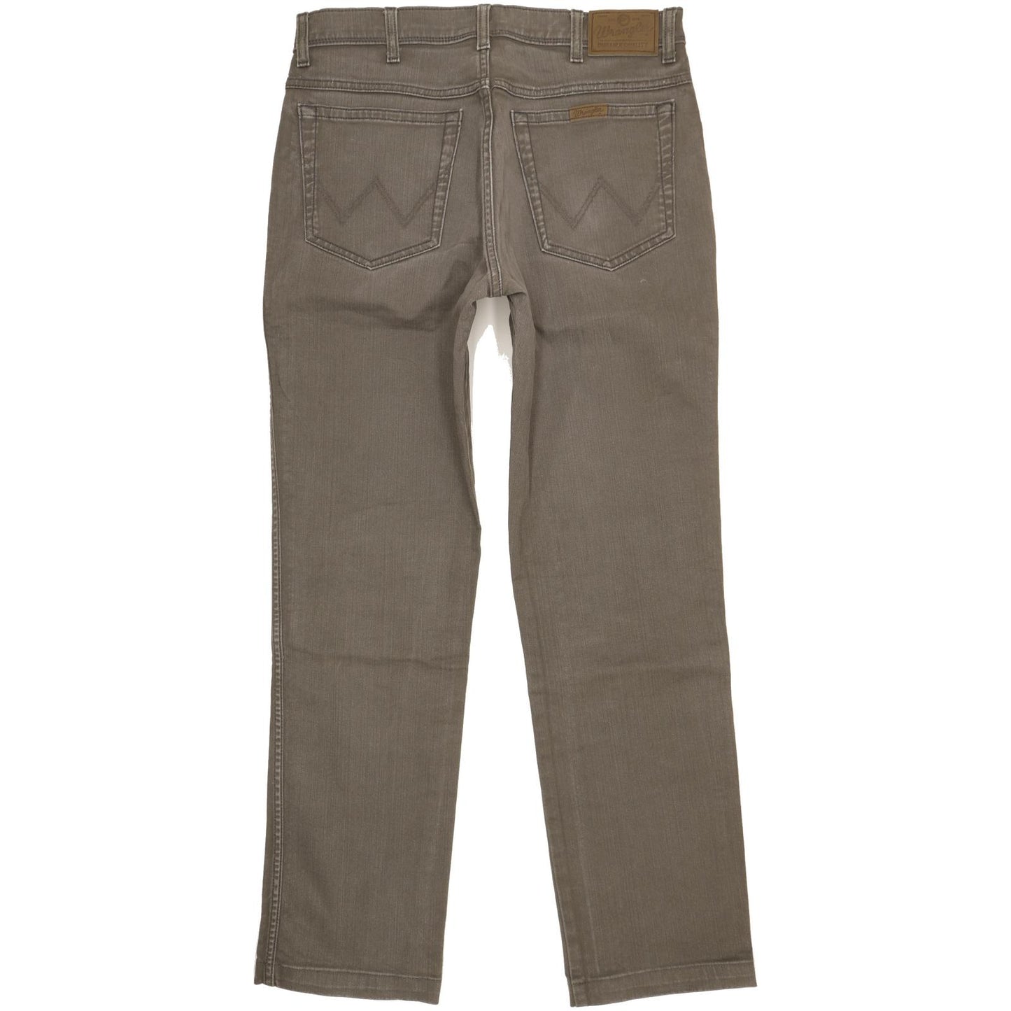 Wrangler Durable Quality Men Grey Straight Regular Stretch Jeans W34 L32