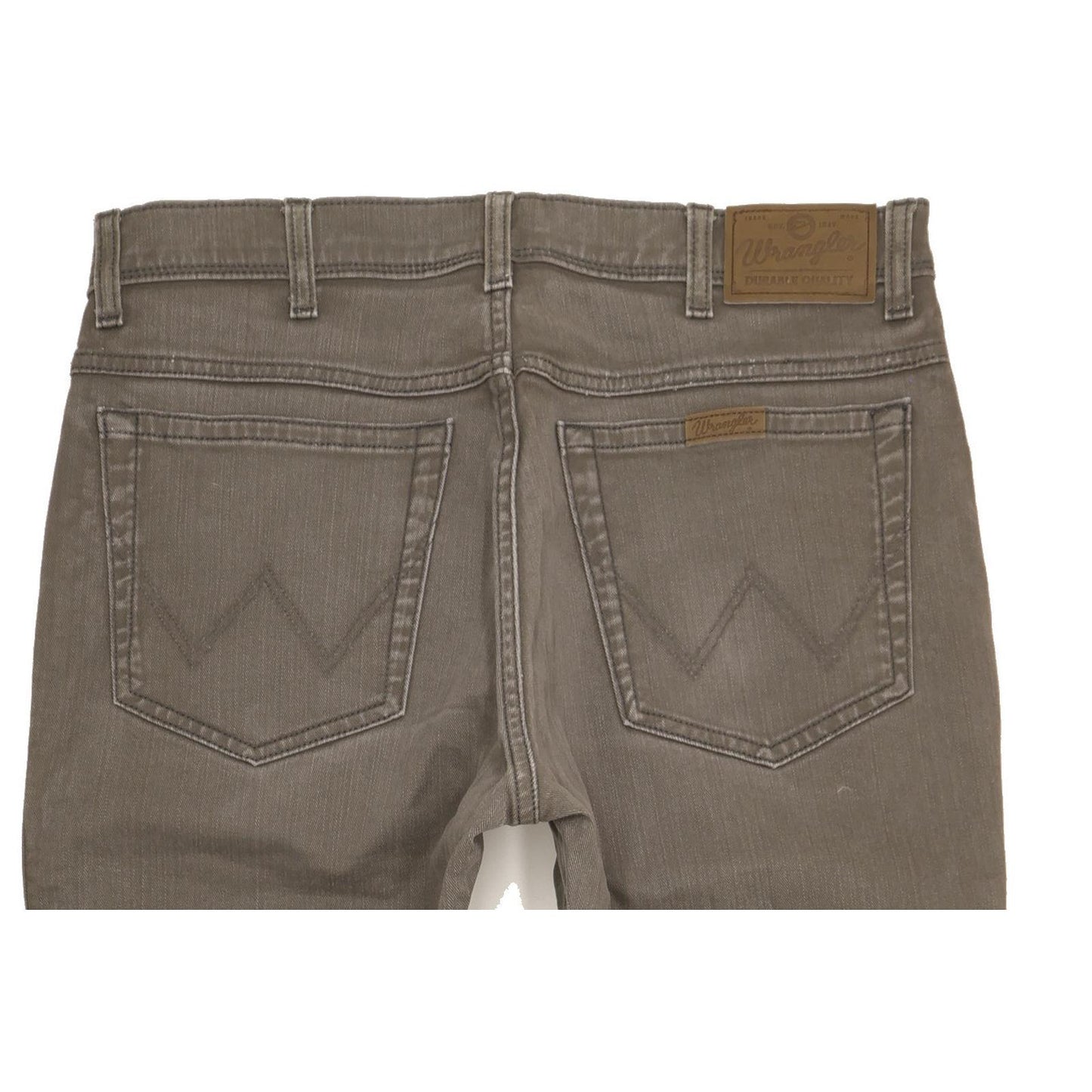 Wrangler Durable Quality Men Grey Straight Regular Stretch Jeans W34 L32