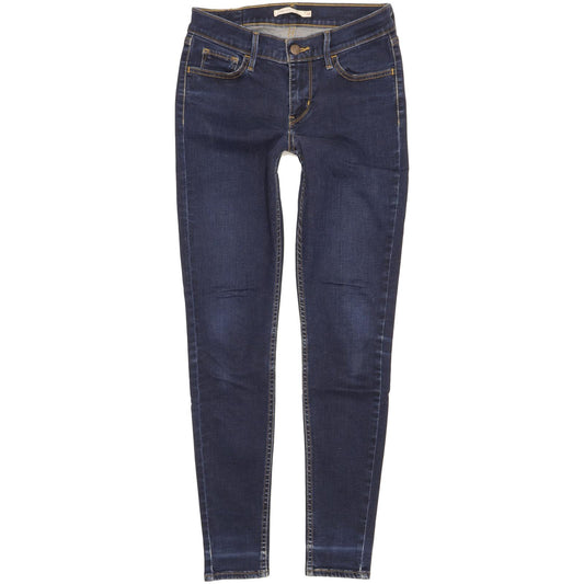 Levi's 710 Super Women Blue Skinny Slim Stretch Jeans W28 L30