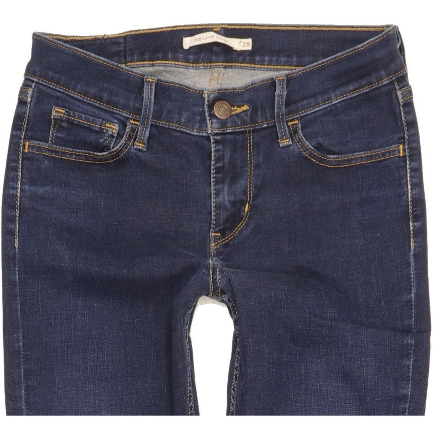 Levi's 710 Super Women Blue Skinny Slim Stretch Jeans W28 L30