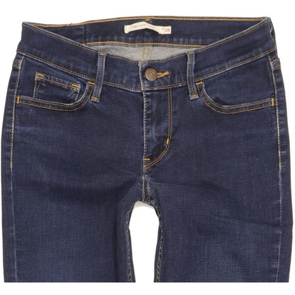 Levi's 710 Super Women Blue Skinny Slim Stretch Jeans W28 L30