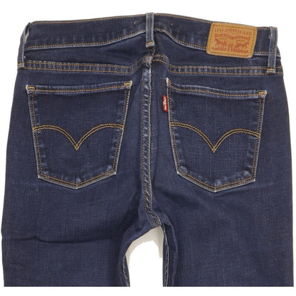 Levi's 710 Super Women Blue Skinny Slim Stretch Jeans W28 L30