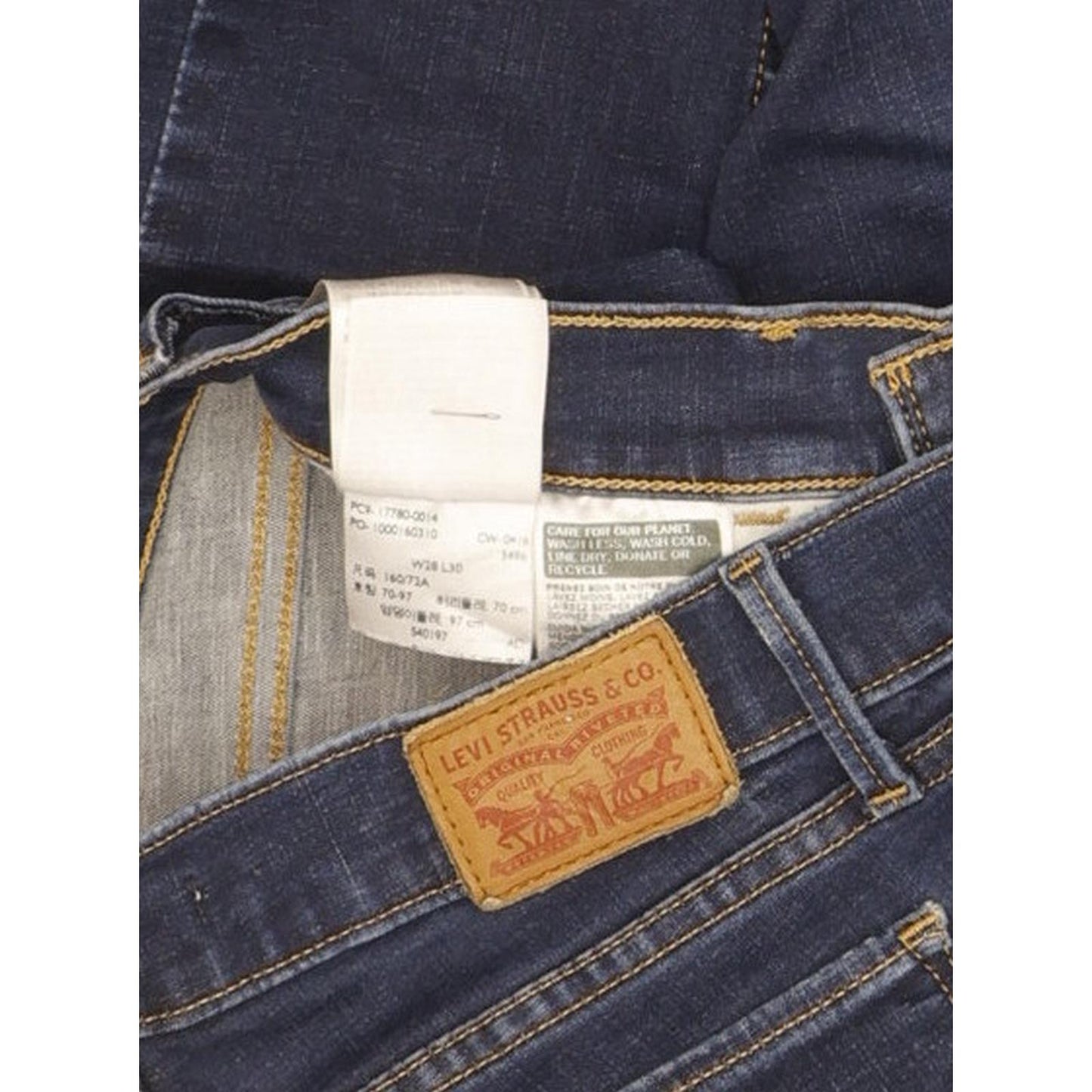 Levi's 710 Super Women Blue Skinny Slim Stretch Jeans W28 L30