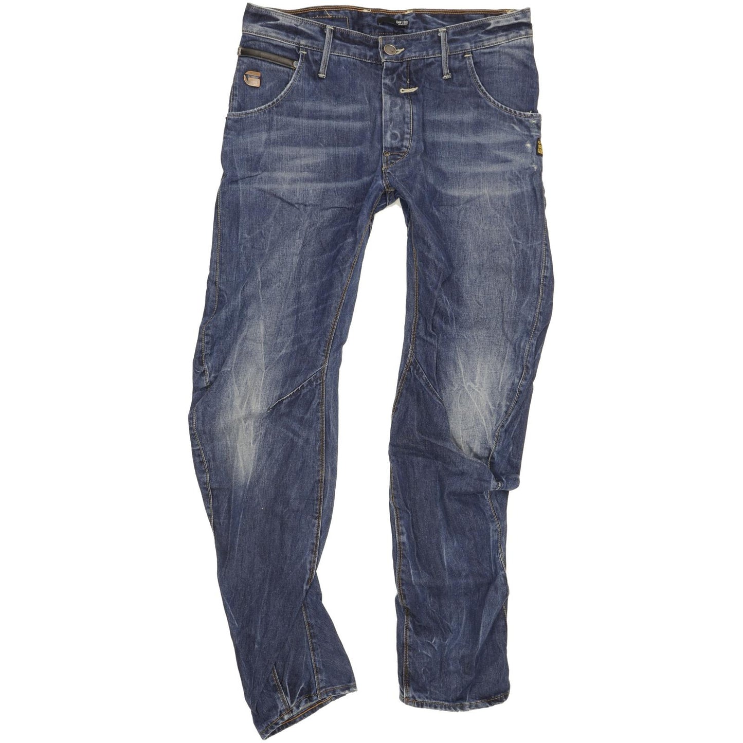 G-Star Riley Men Blue Tapered Loose Jeans W33 L32