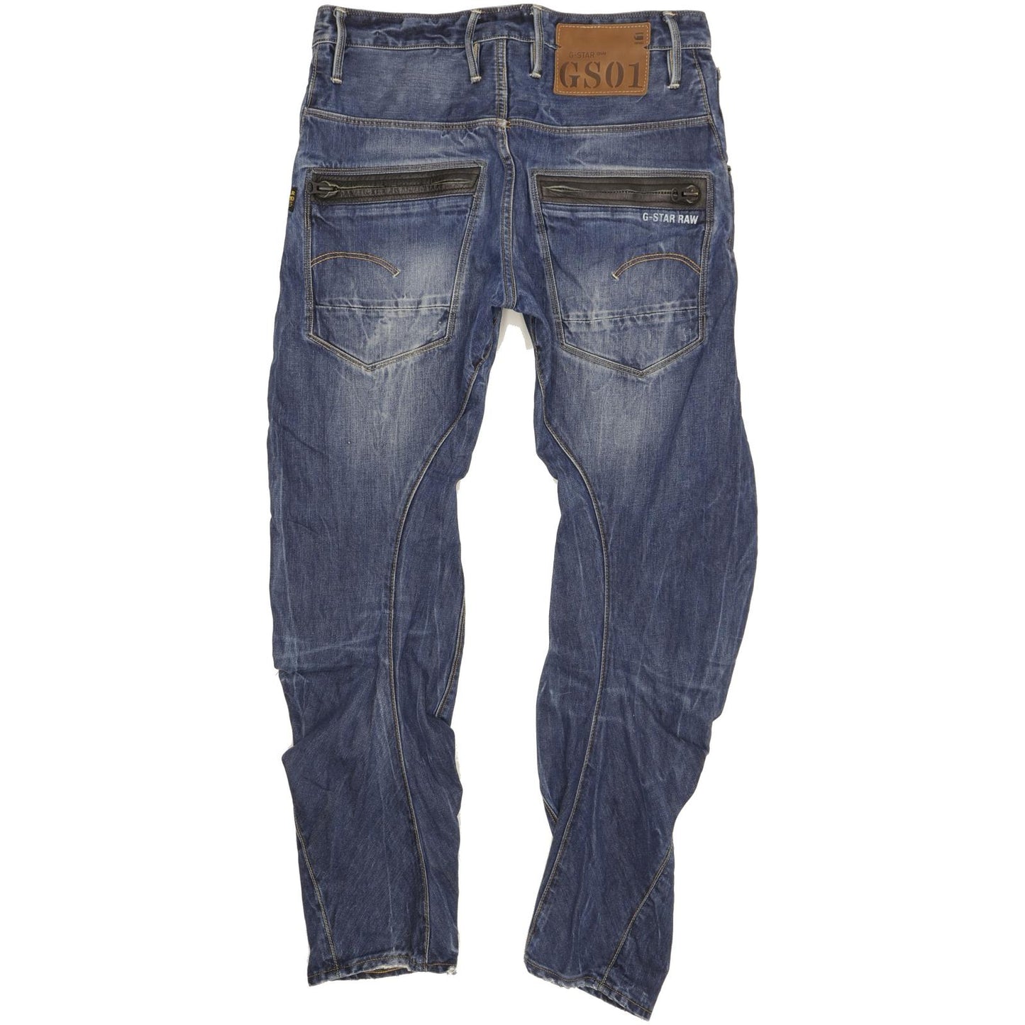 G-Star Riley Men Blue Tapered Loose Jeans W33 L32