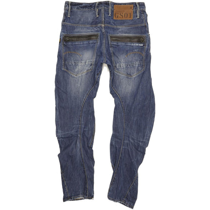 G-Star Riley Men Blue Tapered Loose Jeans W33 L32