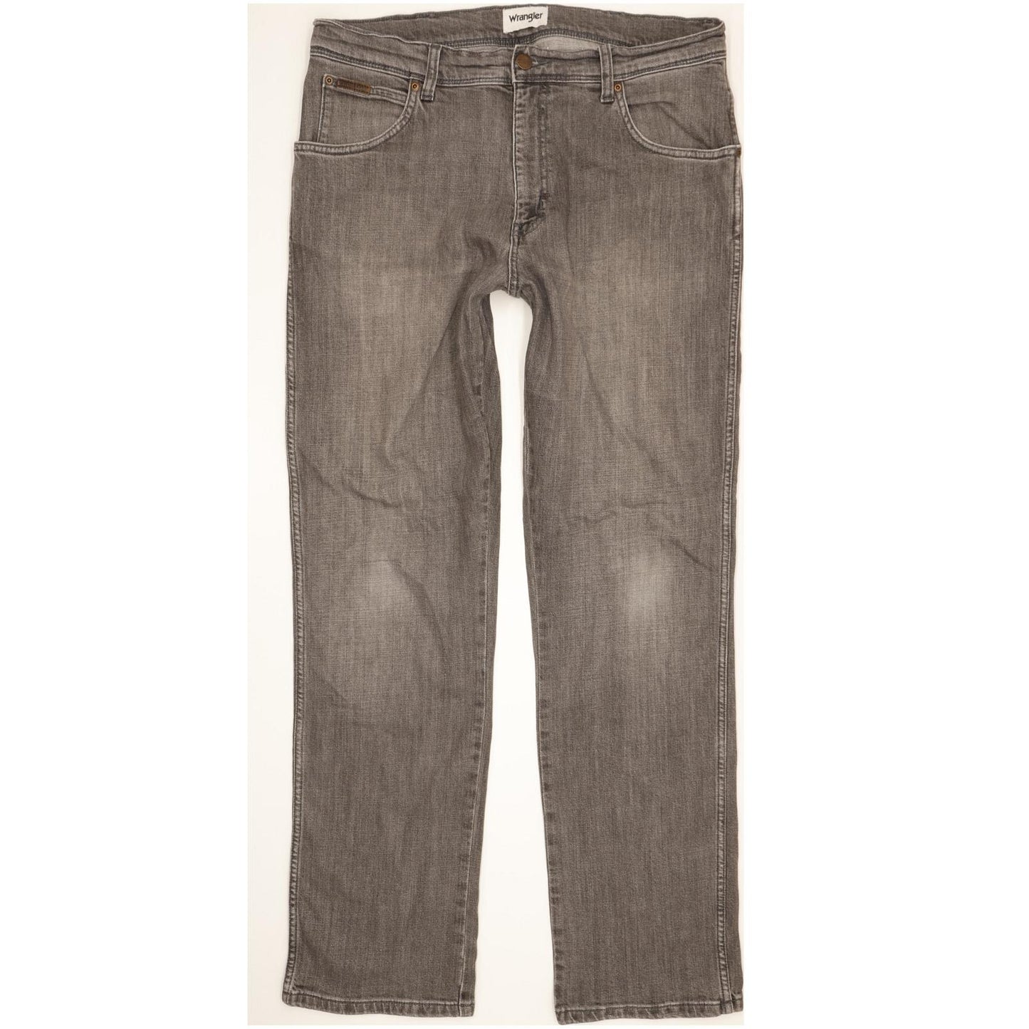 Wrangler Texas Men Grey Straight Regular Stretch Jeans W35 L32