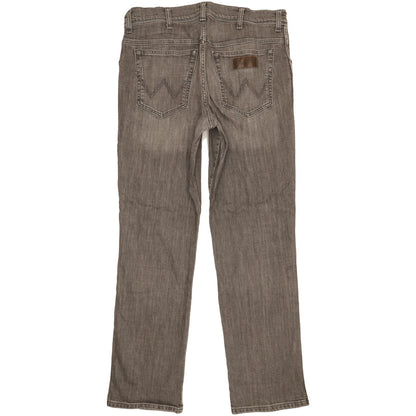 Wrangler Texas Men Grey Straight Regular Stretch Jeans W35 L32