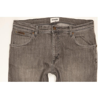 Wrangler Texas Men Grey Straight Regular Stretch Jeans W35 L32