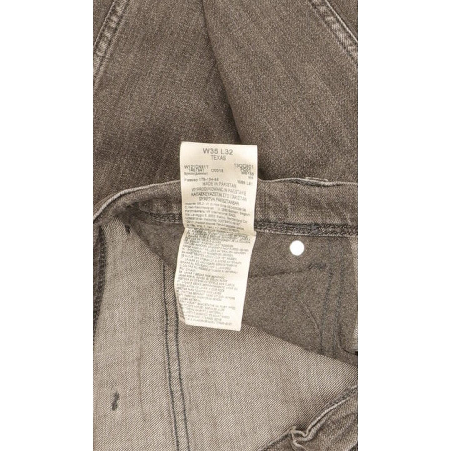 Wrangler Texas Men Grey Straight Regular Stretch Jeans W35 L32