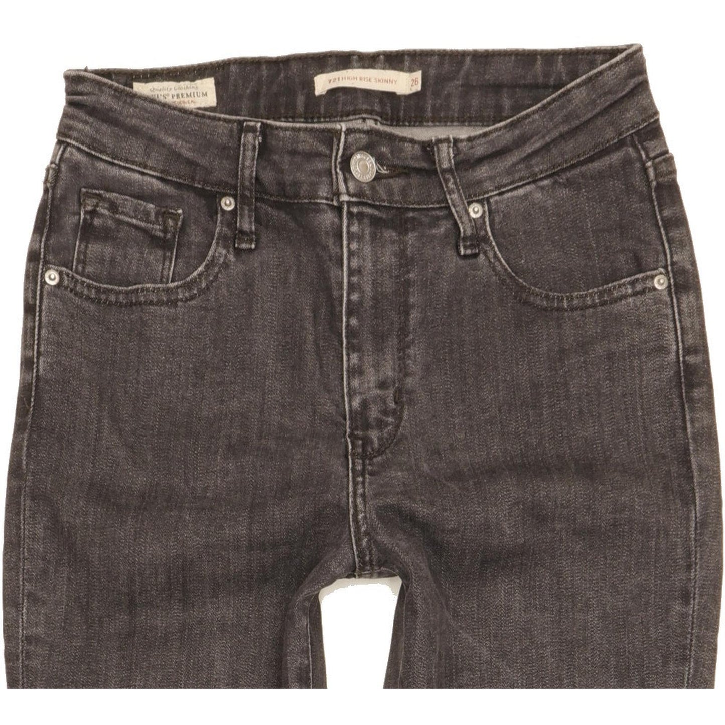Levi's 721 Women Grey Skinny Slim Stretch Jeans W26 L28