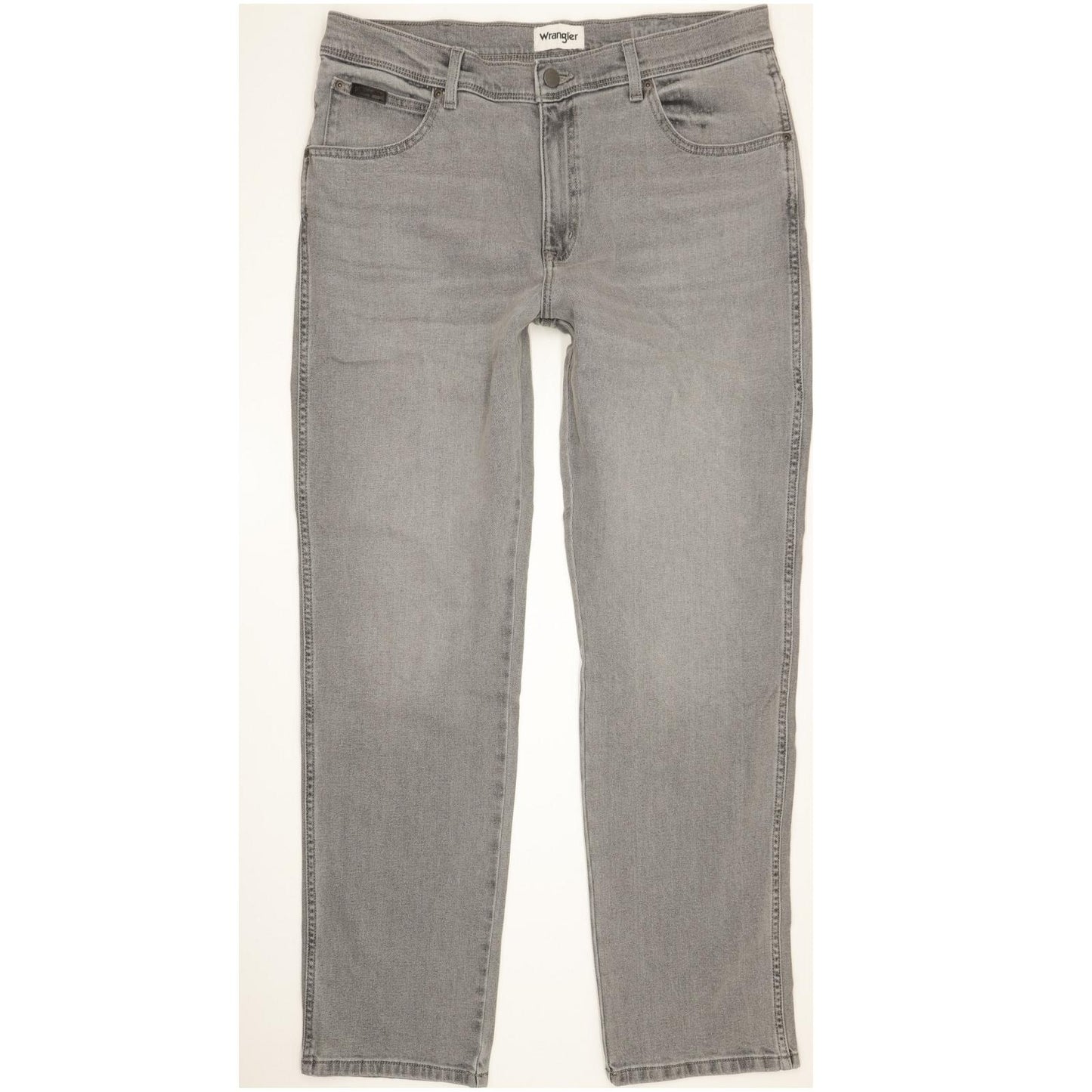 Wrangler Texas Men Grey Straight Regular Stretch Jeans W36 L32