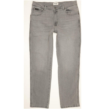 Wrangler Texas Men Grey Straight Regular Stretch Jeans W36 L32