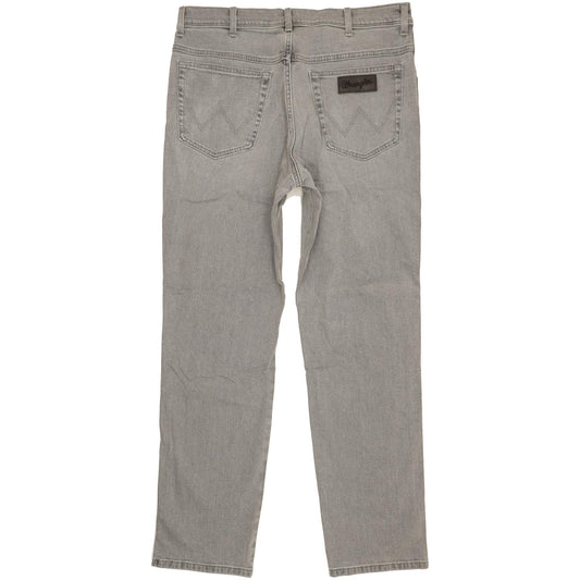Wrangler Texas Men Grey Straight Regular Stretch Jeans W36 L32