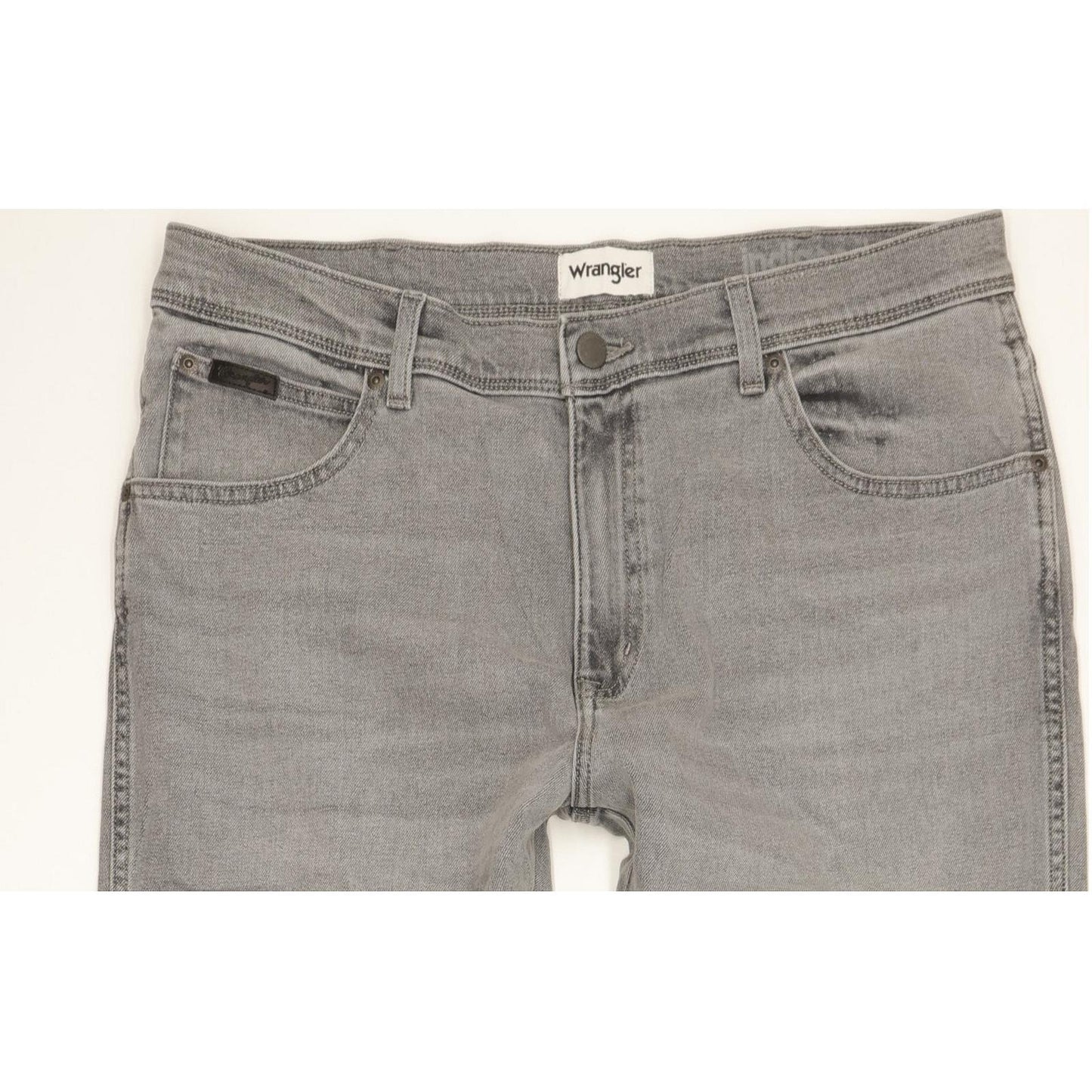 Wrangler Texas Men Grey Straight Regular Stretch Jeans W36 L32