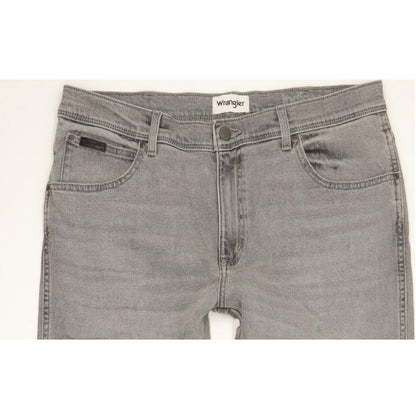 Wrangler Texas Men Grey Straight Regular Stretch Jeans W36 L32