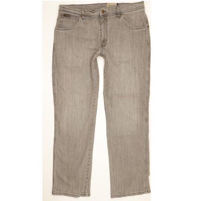 Wrangler Texas Men Grey Straight Regular Stretch Jeans W36 L30